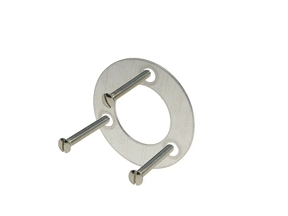 Montageteil aus Metall mit kreisförmigem Platten und zwei Gewindestangen, verwendet für Befestigungen, hergestellt von Fränkische.
